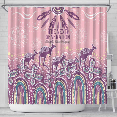 NAIDOC Week 2025 Indigenous Shower Curtain Pastel Dream