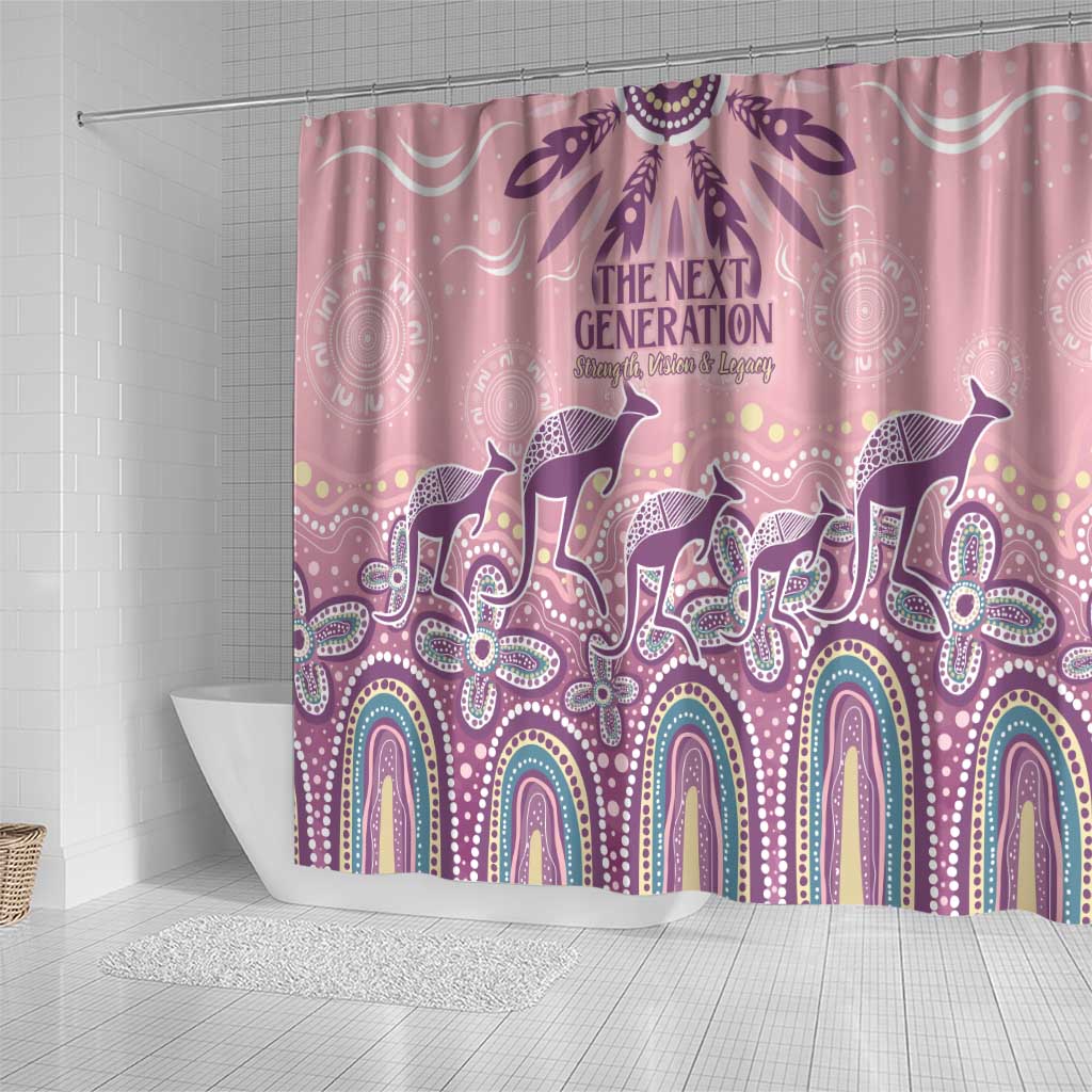 NAIDOC Week 2025 Indigenous Shower Curtain Pastel Dream