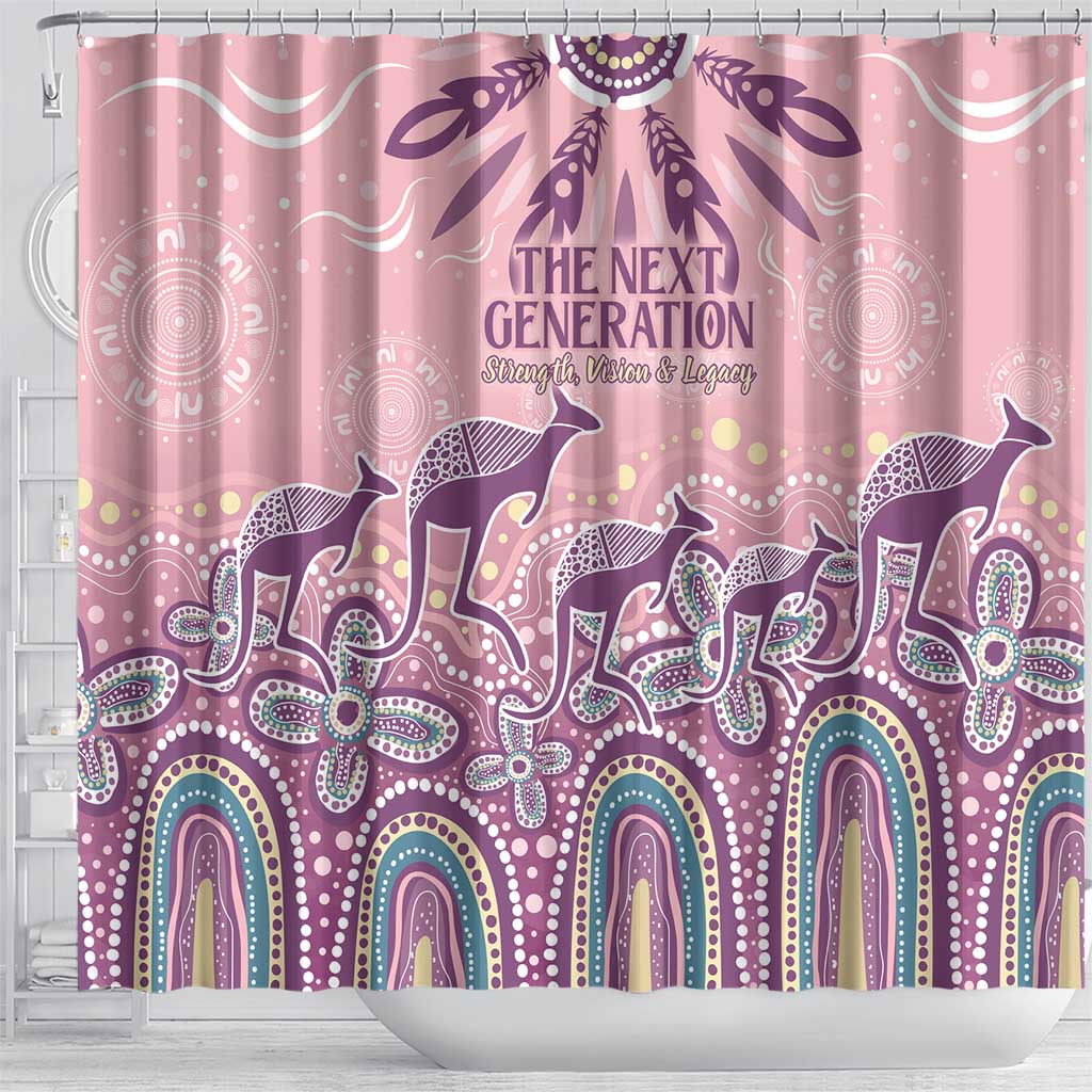 NAIDOC Week 2025 Indigenous Shower Curtain Pastel Dream