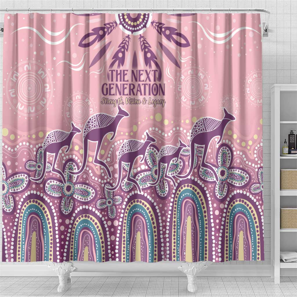 NAIDOC Week 2025 Indigenous Shower Curtain Pastel Dream