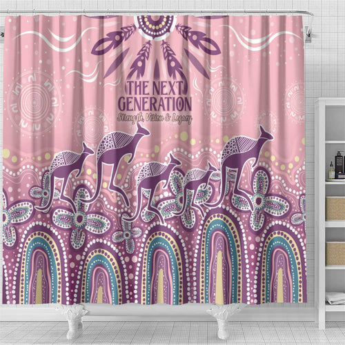 NAIDOC Week 2025 Indigenous Shower Curtain Pastel Dream