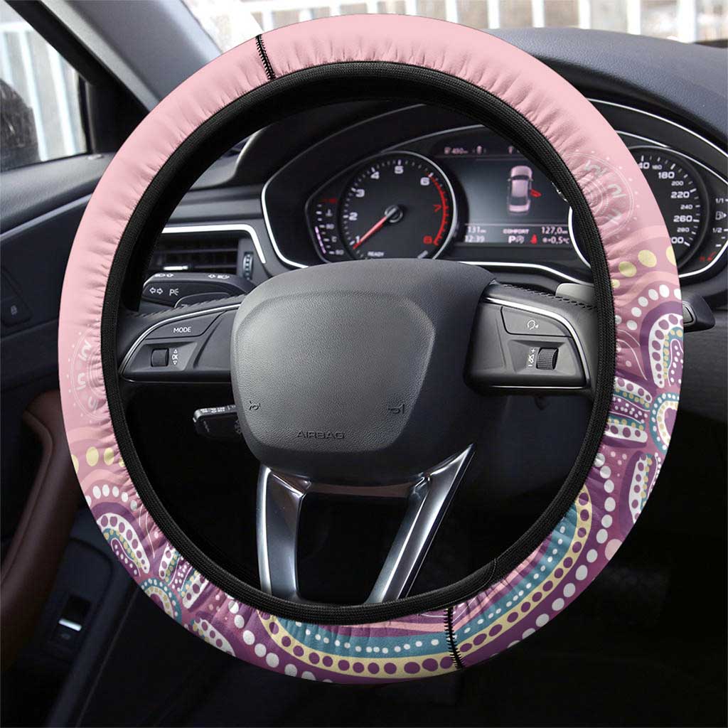 NAIDOC Week 2025 Indigenous Steering Wheel Cover Pastel Dream