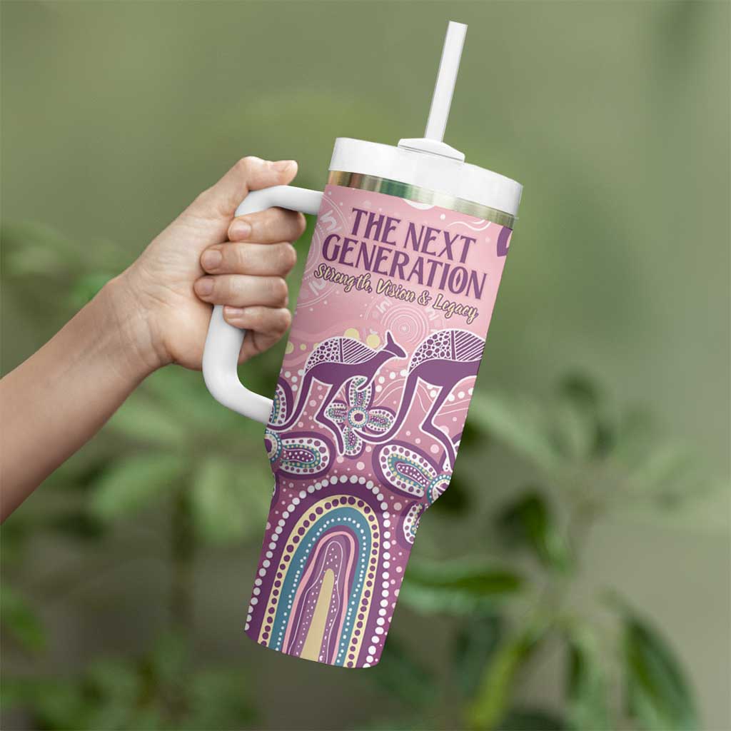 NAIDOC Week 2025 Indigenous Tumbler With Handle Pastel Dream