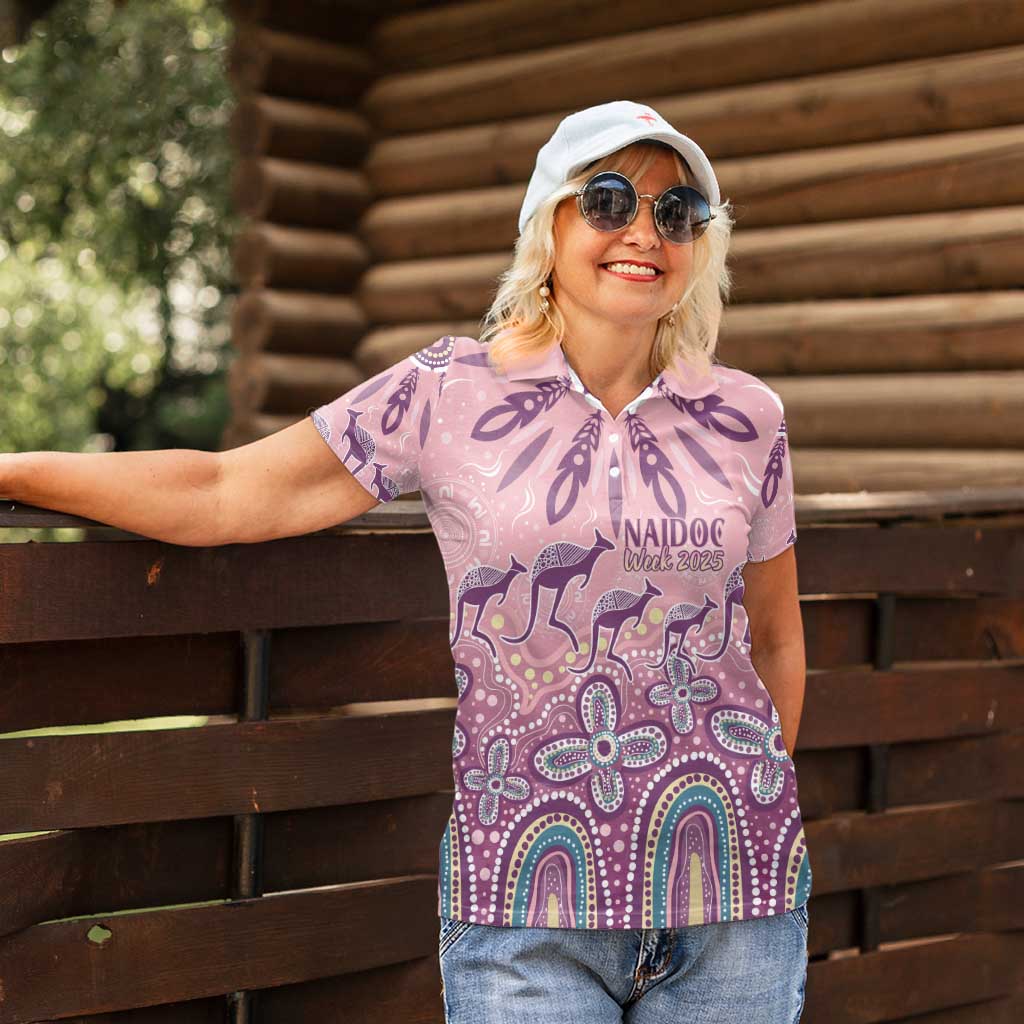NAIDOC Week 2025 Indigenous Women Polo Shirt Pastel Dream