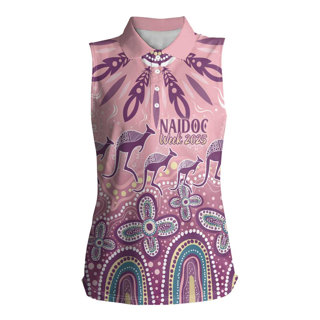 NAIDOC Week 2025 Indigenous Women Sleeveless Polo Shirt Pastel Dream
