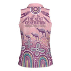 NAIDOC Week 2025 Indigenous Women Sleeveless Polo Shirt Pastel Dream