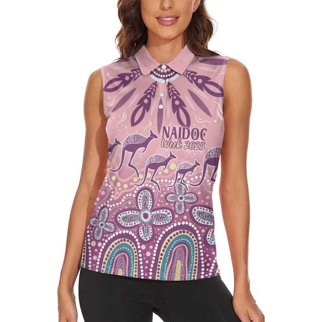 NAIDOC Week 2025 Indigenous Women Sleeveless Polo Shirt Pastel Dream