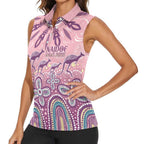 NAIDOC Week 2025 Indigenous Women Sleeveless Polo Shirt Pastel Dream