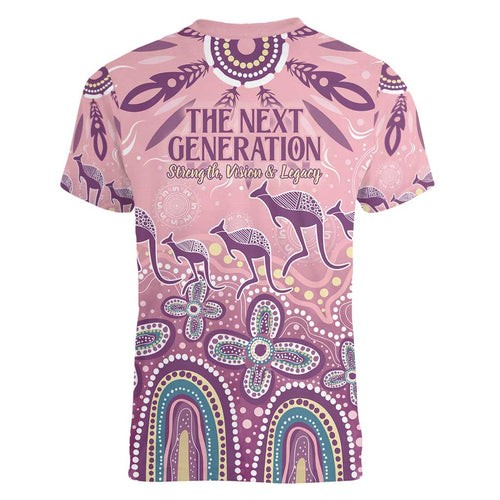 NAIDOC Week 2025 Indigenous Women V-Neck T-Shirt Pastel Dream