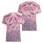 NAIDOC Week 2025 Indigenous Women V-Neck T-Shirt Pastel Dream