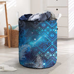 Aotearoa Taniko Matariki Laundry Basket Cosmic Blue