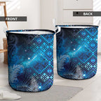 Aotearoa Taniko Matariki Laundry Basket Cosmic Blue