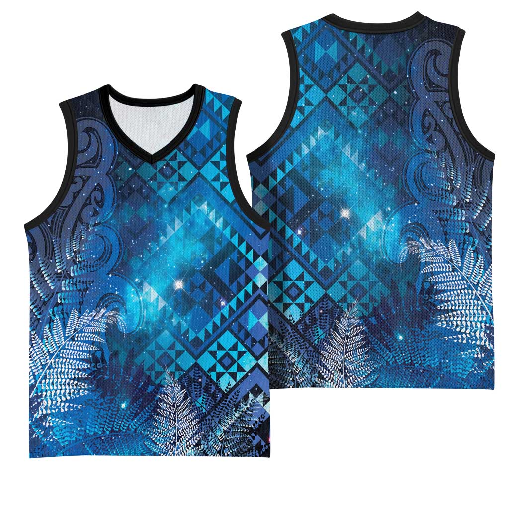 Aotearoa Taniko Matariki Basketball Jersey Cosmic Blue