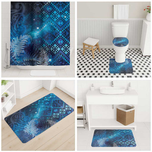 Aotearoa Taniko Matariki Bathroom Set Cosmic Blue