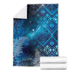 Aotearoa Taniko Matariki Blanket Cosmic Blue