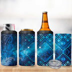 Aotearoa Taniko Matariki 4 in 1 Can Cooler Tumbler Cosmic Blue