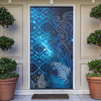Aotearoa Taniko Matariki Door Cover Cosmic Blue