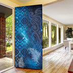 Aotearoa Taniko Matariki Door Cover Cosmic Blue