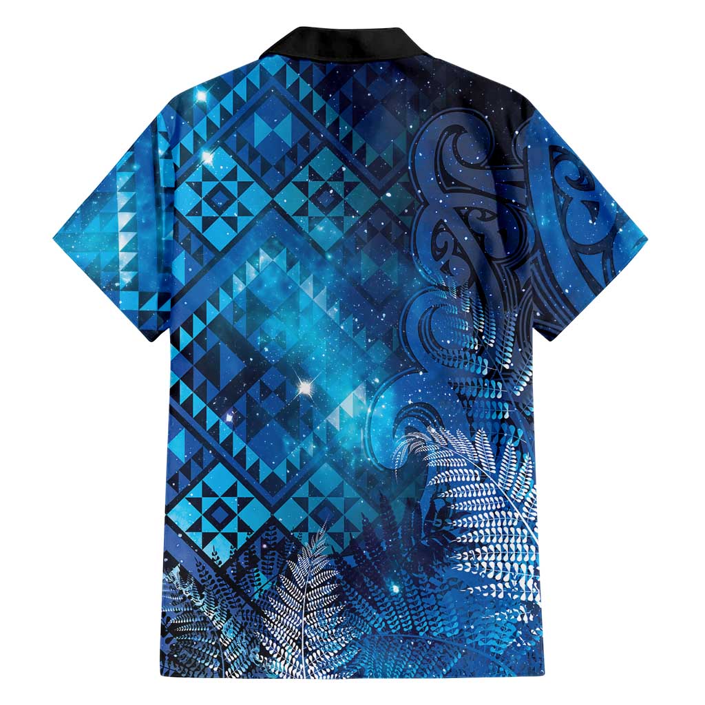 Aotearoa Taniko Matariki Family Matching Long Sleeve Bodycon Dress and Hawaiian Shirt Cosmic Blue