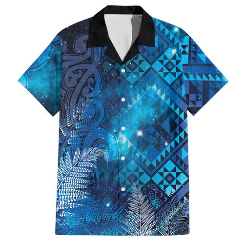 Aotearoa Taniko Matariki Hawaiian Shirt Cosmic Blue