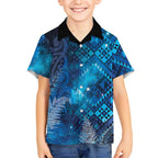 Aotearoa Taniko Matariki Kid Hawaiian Shirt Cosmic Blue
