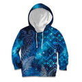Aotearoa Taniko Matariki Kid Hoodie Cosmic Blue