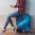 Aotearoa Taniko Matariki Luggage Cover Cosmic Blue