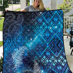 Aotearoa Taniko Matariki Quilt Cosmic Blue