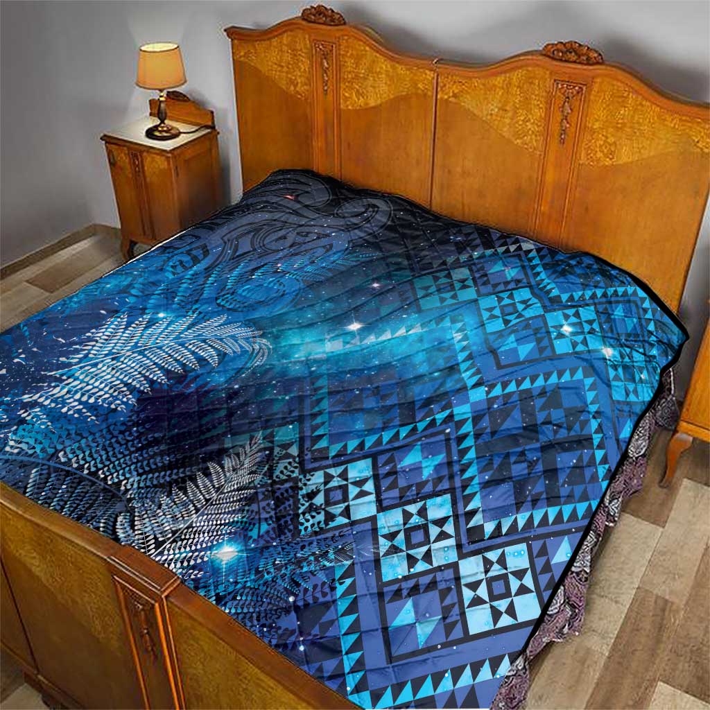 Aotearoa Taniko Matariki Quilt Cosmic Blue