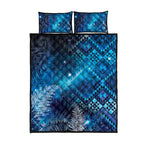 Aotearoa Taniko Matariki Quilt Bed Set Cosmic Blue