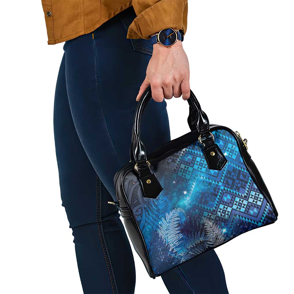 Aotearoa Taniko Matariki Shoulder Handbag Cosmic Blue