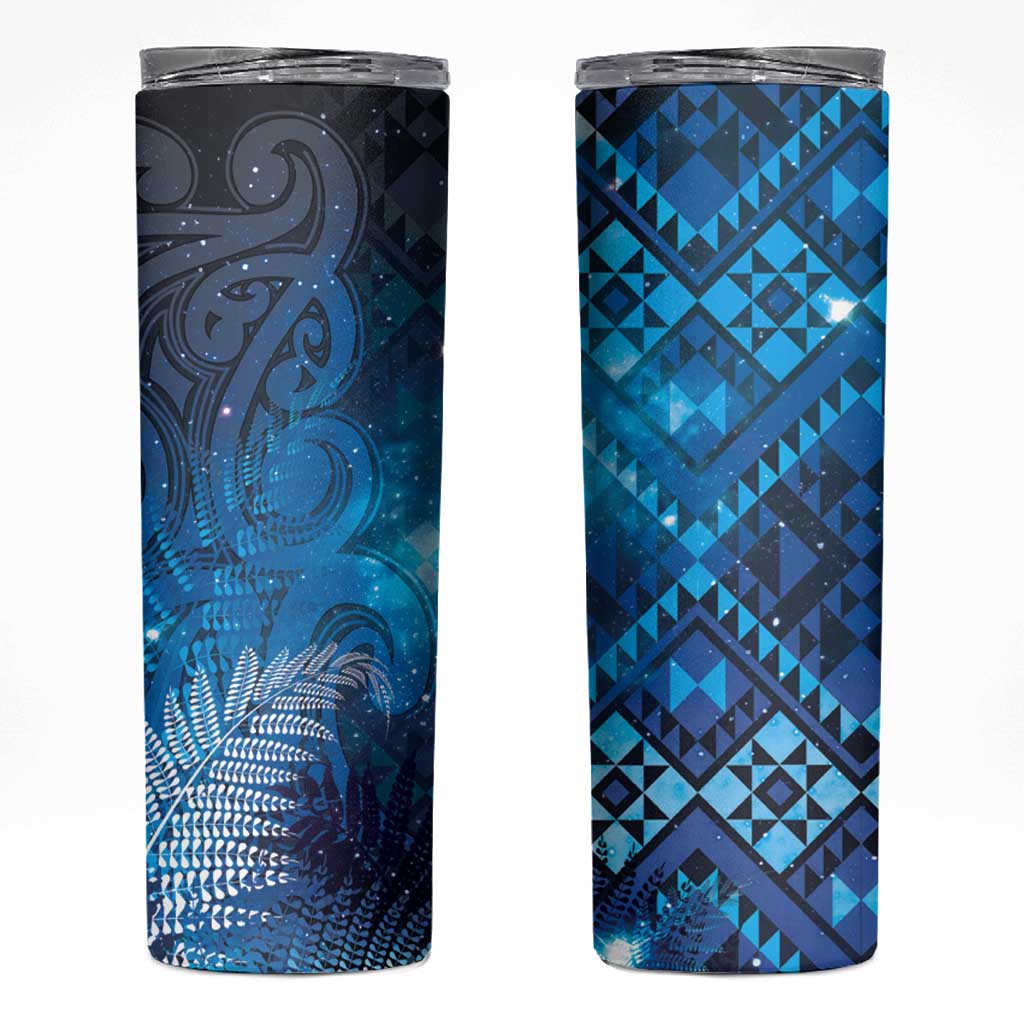 Aotearoa Taniko Matariki Skinny Tumbler Cosmic Blue