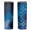 Aotearoa Taniko Matariki Skinny Tumbler Cosmic Blue