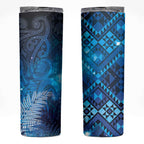 Aotearoa Taniko Matariki Skinny Tumbler Cosmic Blue