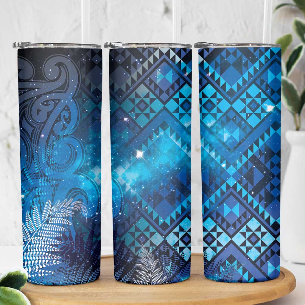 Aotearoa Taniko Matariki Skinny Tumbler Cosmic Blue