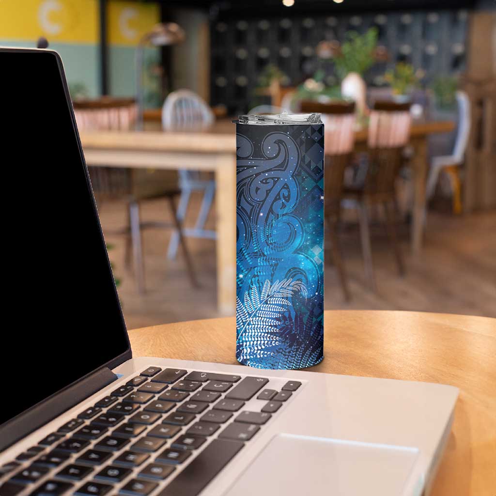 Aotearoa Taniko Matariki Skinny Tumbler Cosmic Blue