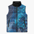 Aotearoa Taniko Matariki Sleeveless Puffer Jacket Cosmic Blue
