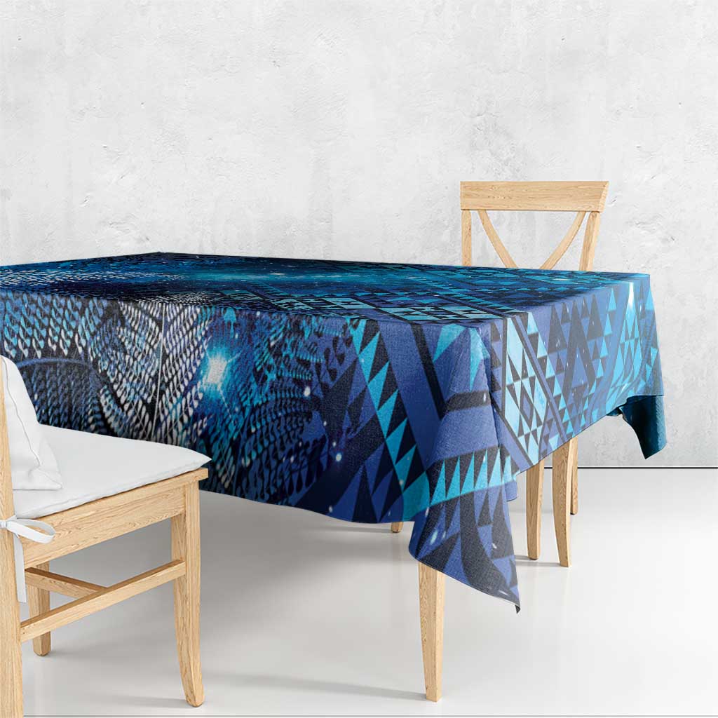 Aotearoa Taniko Matariki Tablecloth Cosmic Blue