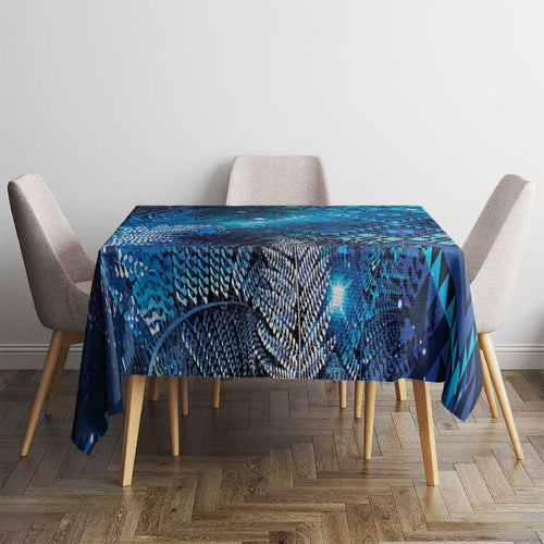 Aotearoa Taniko Matariki Tablecloth Cosmic Blue