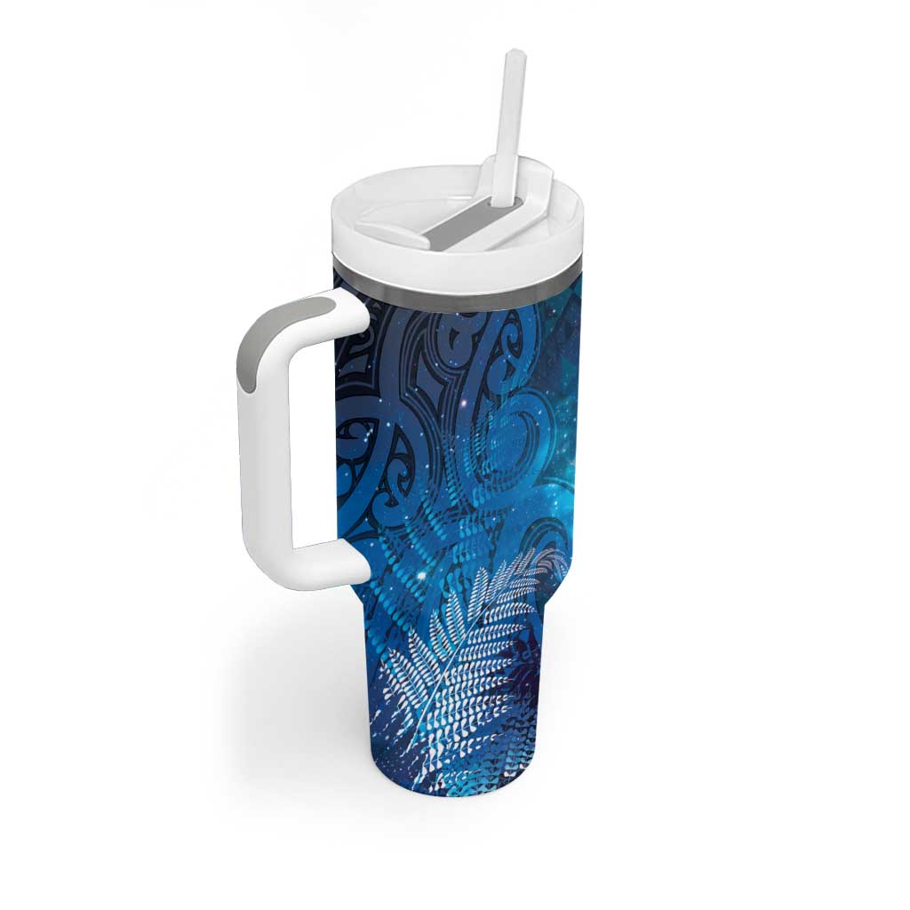 Aotearoa Taniko Matariki Tumbler With Handle Cosmic Blue
