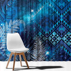 Aotearoa Taniko Matariki Window Curtain Cosmic Blue