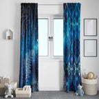 Aotearoa Taniko Matariki Window Curtain Cosmic Blue
