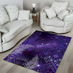 Aotearoa Taniko Matariki Area Rug Cosmic Violet