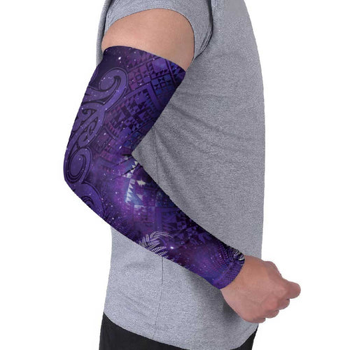 Aotearoa Taniko Matariki Arm Sleeves Cosmic Violet