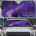 Aotearoa Taniko Matariki Auto Sun Shade Cosmic Violet
