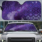 Aotearoa Taniko Matariki Auto Sun Shade Cosmic Violet
