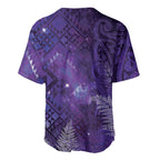 Aotearoa Taniko Matariki Baseball Jersey Cosmic Violet