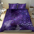 Aotearoa Taniko Matariki Bedding Set Cosmic Violet