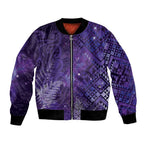 Aotearoa Taniko Matariki Bomber Jacket Cosmic Violet