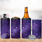 Aotearoa Taniko Matariki 4 in 1 Can Cooler Tumbler Cosmic Violet